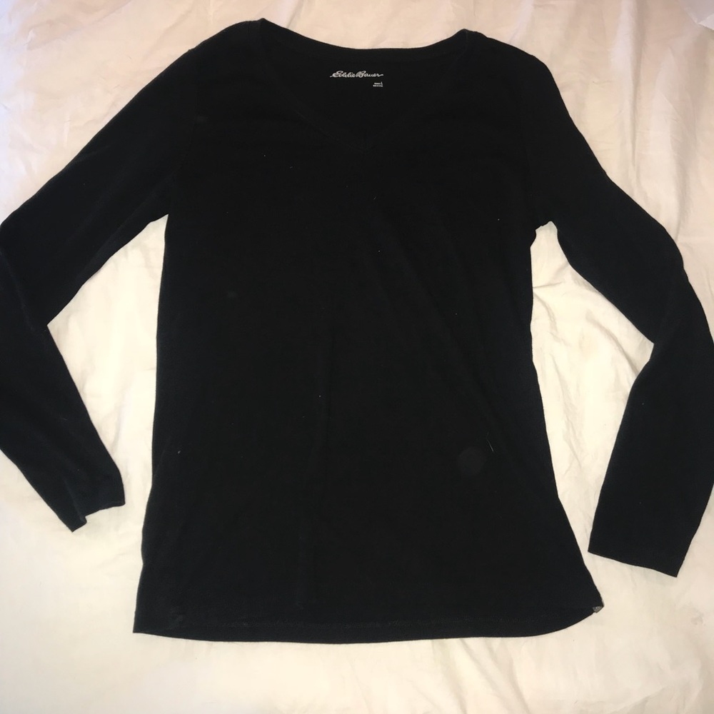 Eddie Bauer long sleeve black v-neck